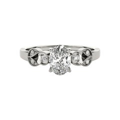 GIA 1.21 Karat Oval Formal Garden Leaf Trellis  Diamantring