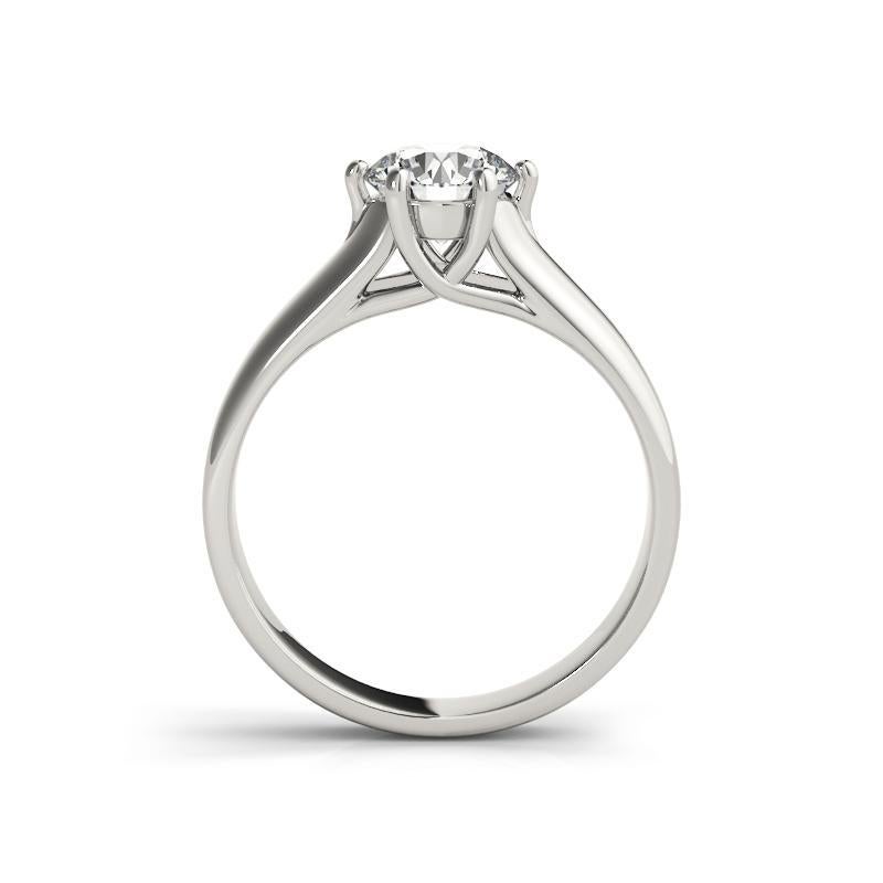 GIA 1,21 Carati Solitario Rotondo a 6 Punte Traliccio  Anello con diamante In condizioni Nuovo in vendita a New York, NY