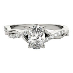 GIA 1.21ct Oval Solitär Trellis Twisted Vine  Diamantring