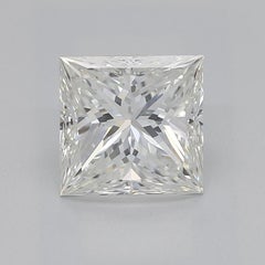 GIA 1.21ct Princess Square Hidden Halo Pave Band 18K Yellow Gold Diamond Ring
