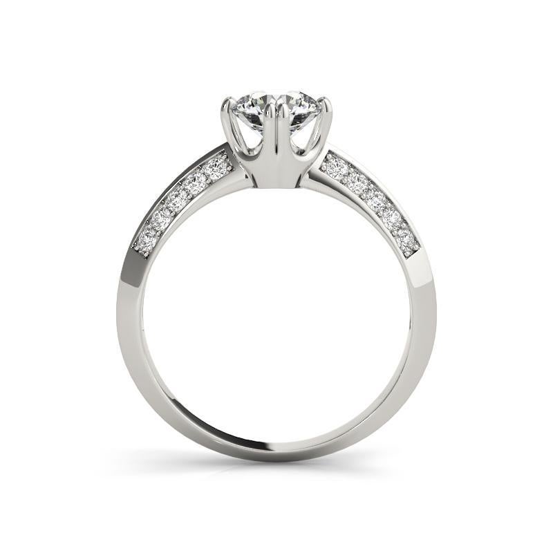GIA 1.21ct Round Double Channel Knife Edge Band  Bague en diamant Neuf - En vente à New York, NY
