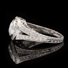 GIA 1.22ct E/VS1 Round Brilliant Diamond Platinum Ring
