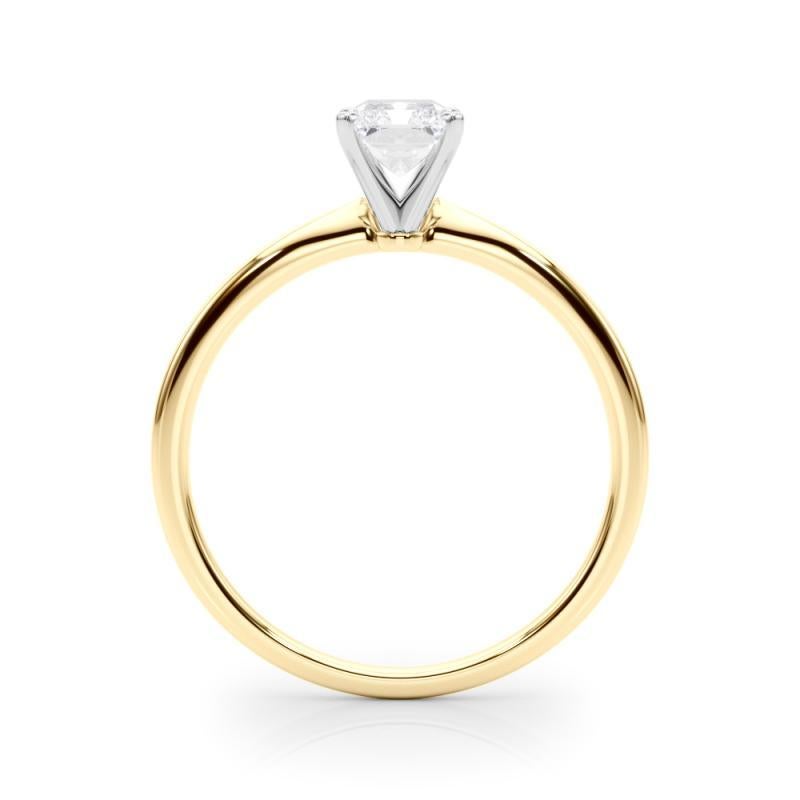 GIA 1,22ct Radiant Prong Set Solitaire Slim Band in oro giallo 18K Diamond In condizioni Nuovo in vendita a New York, NY