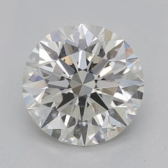 GIA 1.22ct Round Triple Row Diamond Tension Set 18K White Gold Diamond Ring
