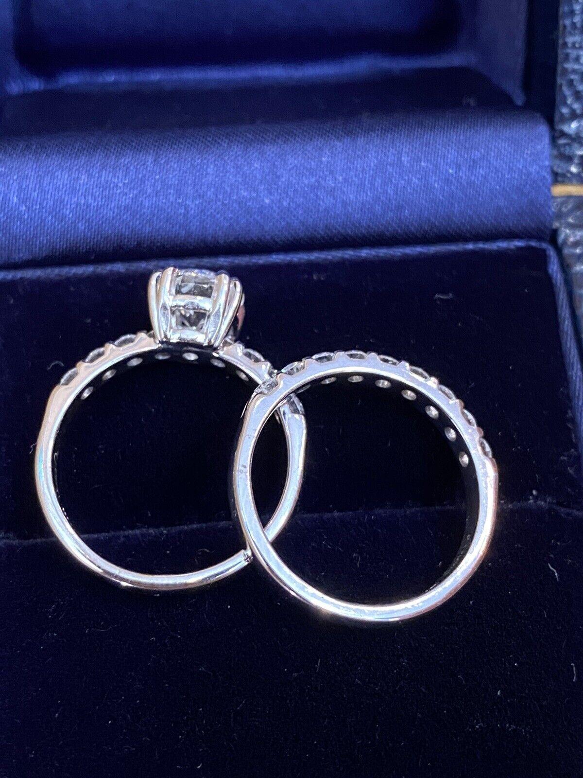GIA 1.23 Carat Engagement Diamond Ring Set in 14k White Gold In Excellent Condition For Sale In La Jolla, CA
