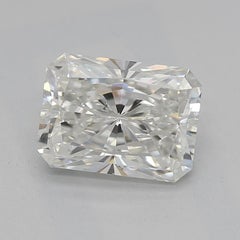 GIA 1.23ct Radiant 3-Stone Past, Present & Future  Diamond Ring