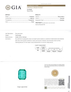 GIA 12.49 ct Colombian Emerald and Diamond Ring in Platinum