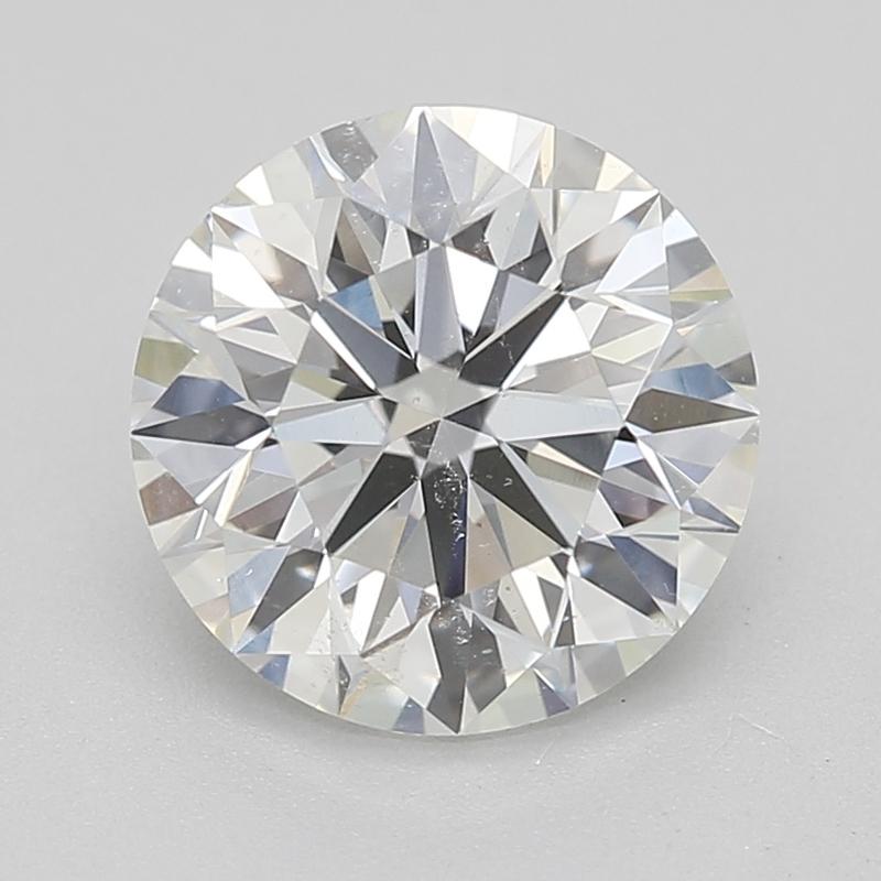 Dieser exquisite, in New York handgefertigte Diamantring besitzt einen atemberaubenden runden Diamanten mit einem Gewicht von 1,24, der mit seiner bemerkenswerten H- und SI1-Einstufung ein faszinierendes Funkeln ausstrahlt. Das aus luxuriösem Platin