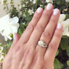 GIA 1.25 carat I/SI1 Diamond Sapphire Engagement Ring