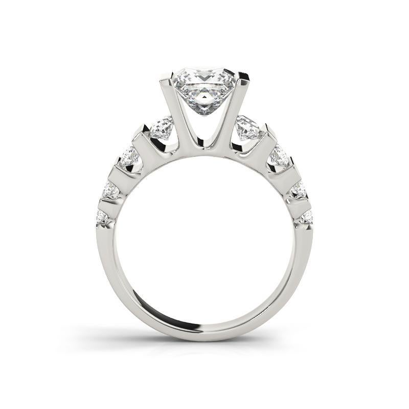 GIA 1,25ct Anello con diamanti incastonati a più file di canali e tensioni Princess In condizioni Nuovo in vendita a New York, NY