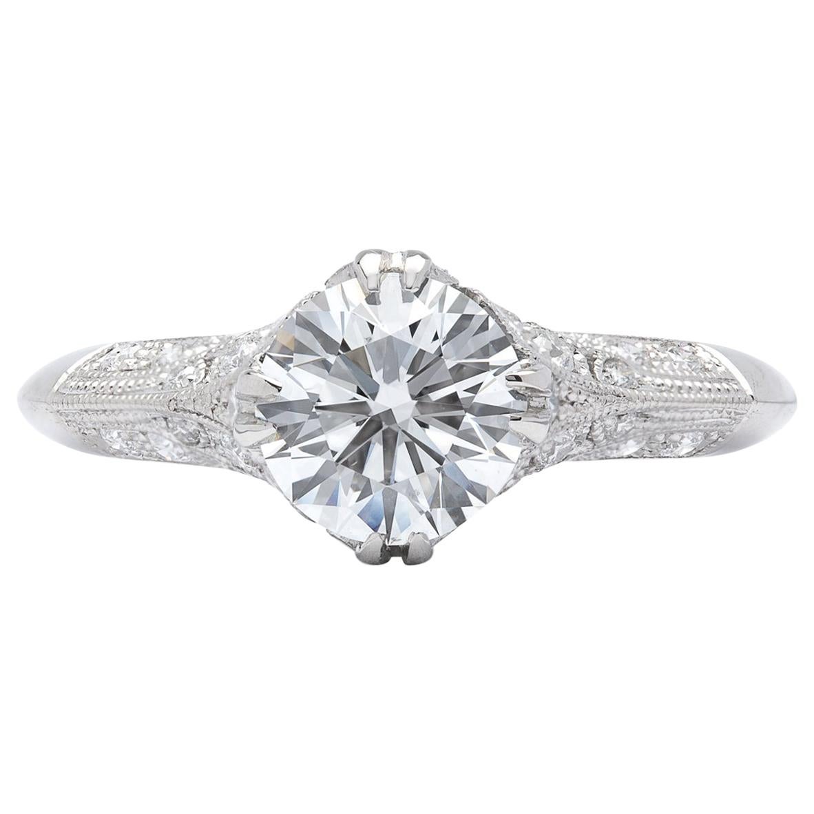 GIA 1.26 Carat F/VS2 Diamond Engagement Ring