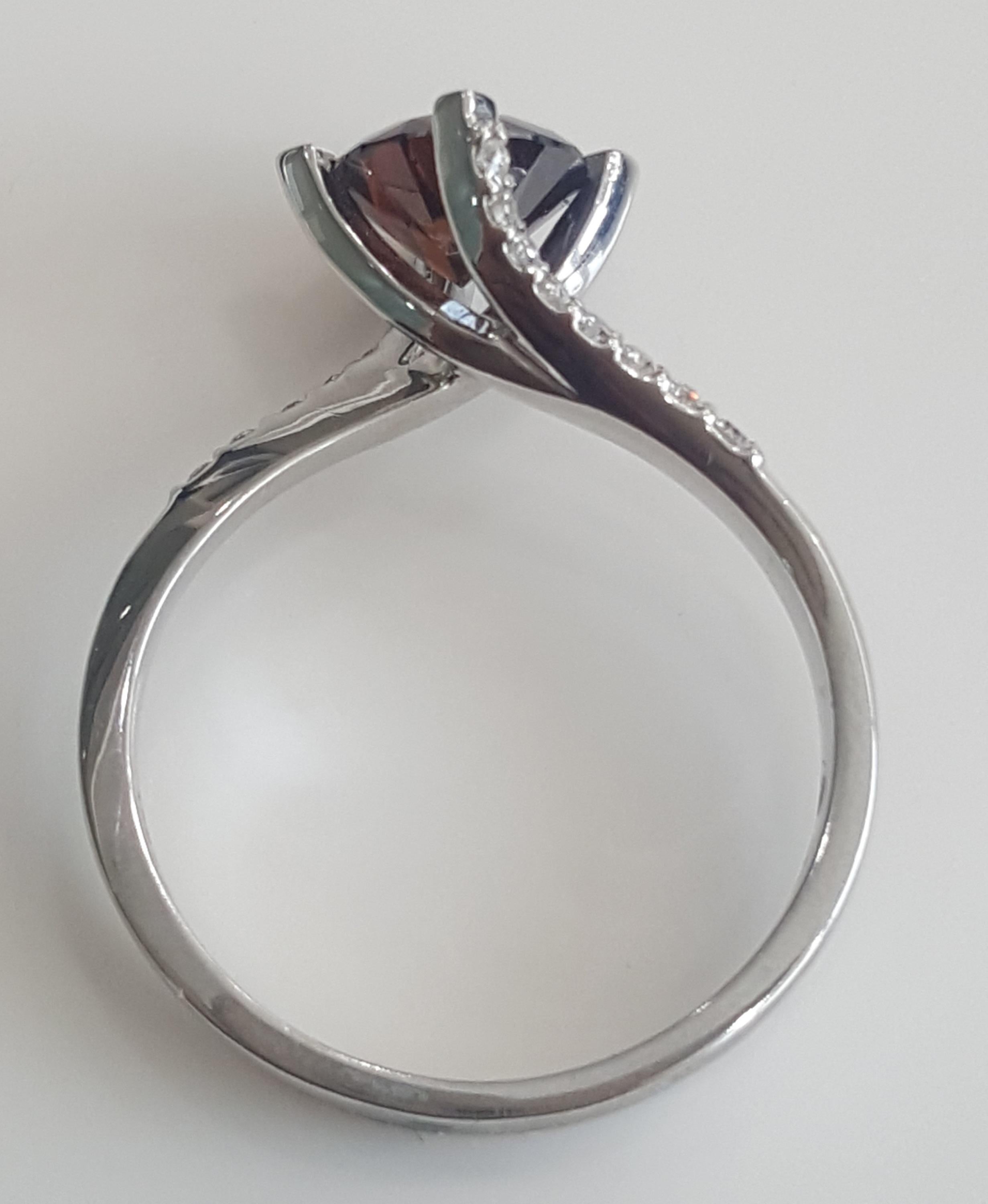 GIA 1.29 Carat Natural Fancy Dark Orange Brown Diamond Engagement Ring.  2