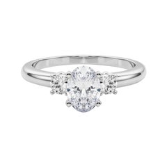 GIA 1.2ct Oval 3-Stone Past, Present & Future  Diamond Ring
