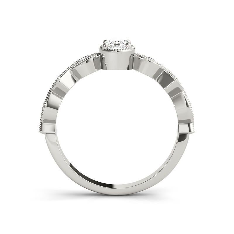 GIA Bague à chaton géométrique en diamant ovale de 1.2 ct Art déco mixte Neuf - En vente à New York, NY