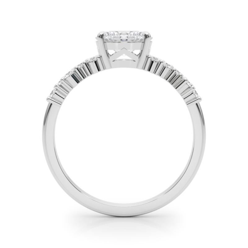 GIA 1,2ct Oval East West Trellis Seite Stein  Diamantring im Zustand „Neu“ im Angebot in New York, NY