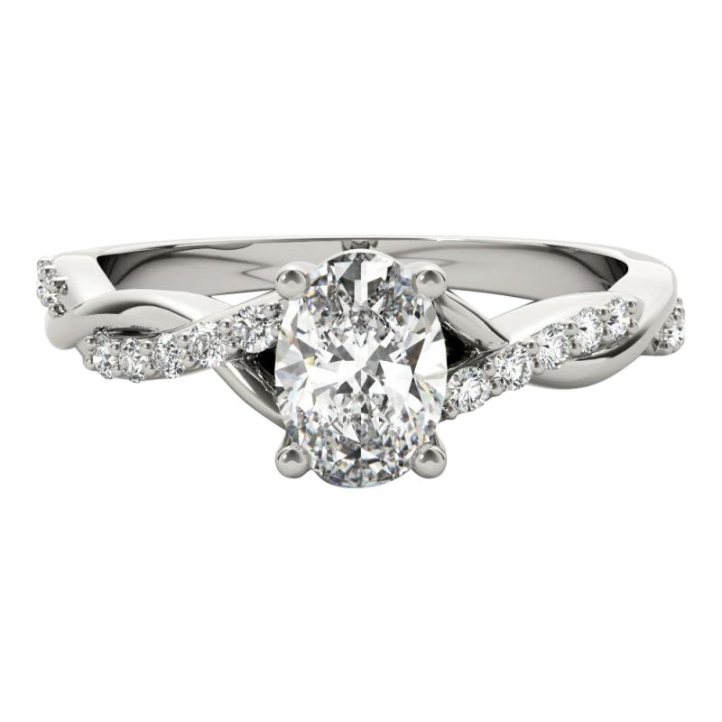 GIA 1.2ct Oval Solitär Trellis Twisted Vine  Diamantring