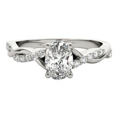 GIA 1.2ct Oval Solitär Trellis Twisted Vine  Diamantring