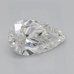 GIA 1.2ct Pear Micro Pave Twisted Braid Band 18K White Gold Diamond Ring