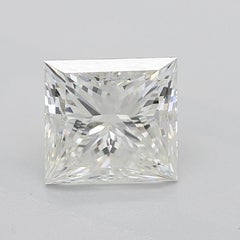GIA 1.2ct Princess Channel Baguette & Solitaire 18K White Gold Diamond Ring