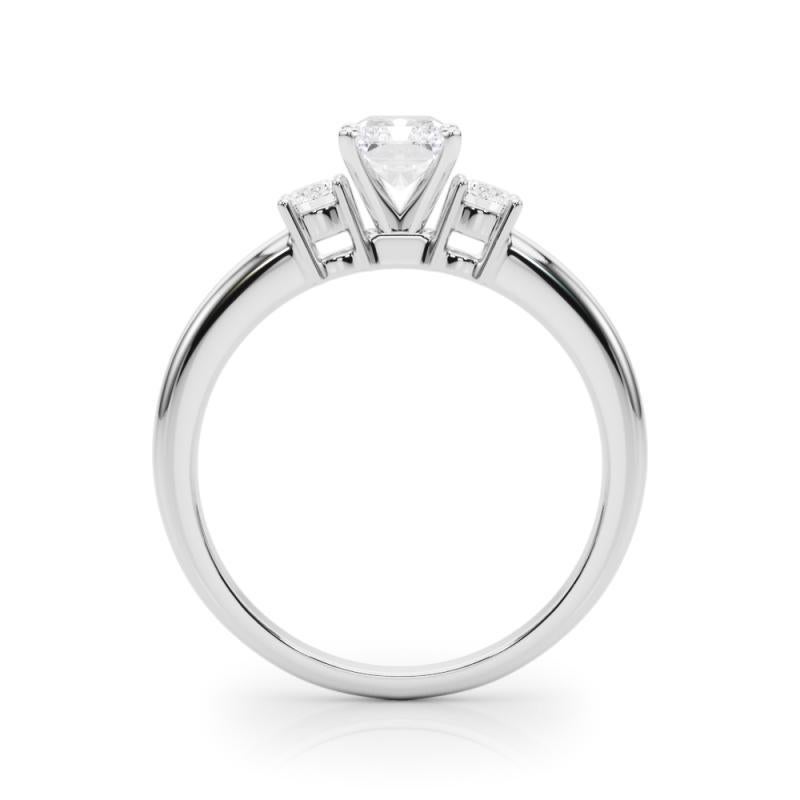 GIA 1.2ct Radiante a 3 pietre Passato, presente e futuro  Anello con diamante In condizioni Nuovo in vendita a New York, NY