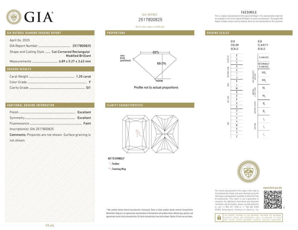 Contemporaneo GIA 1,2ct Radiant Solitaire Twisted Square Band in oro giallo 18K Diamond Ring