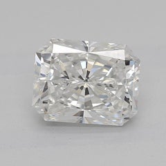 GIA 1.2ct Radiant Three-Stone Split Shank Pave 18K White Gold Diamond Ring