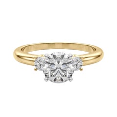 GIA 1.2ct Round 3-Stone Past, Present & Future 18K Yellow Gold Diamond Ring