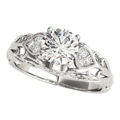 GIA 1.2ct Round Floral Garden Filigree Multi-Stone Vintage Diamond Ring