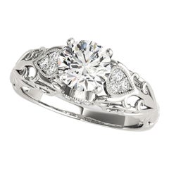 GIA 1.2ct Round Floral Garden Filigree Multi-Stone Vintage Diamond Ring