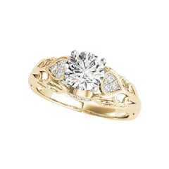 GIA 1.2ct Round Floral Garden Filigree Multi-Stone Vintage Diamond Ring