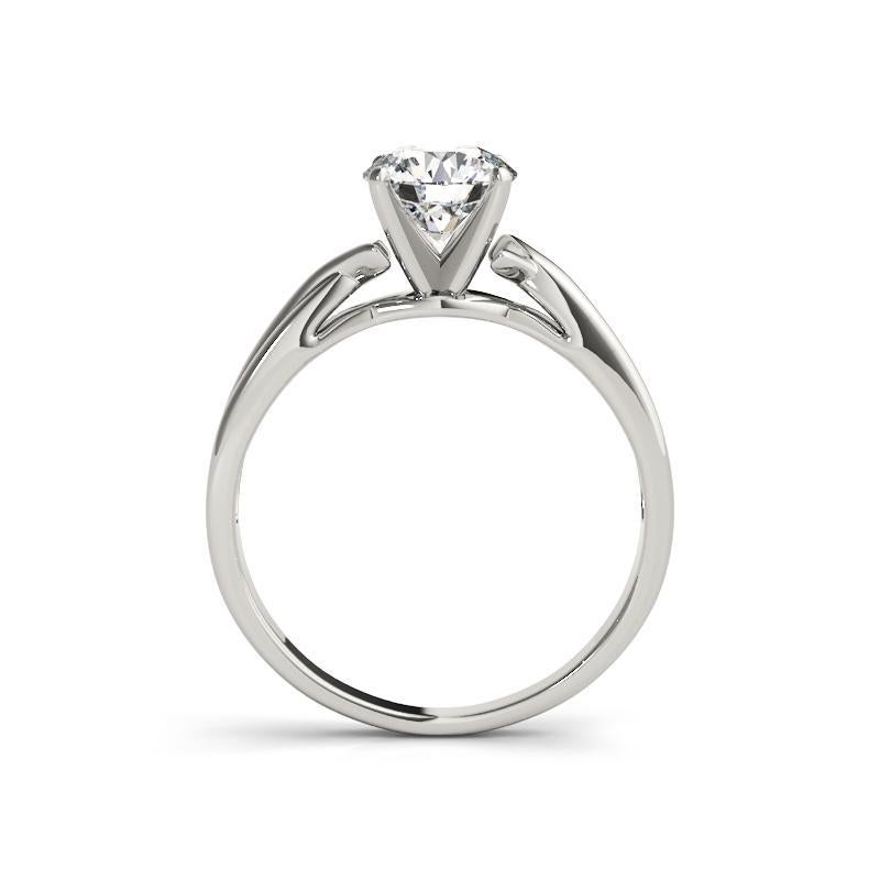 GIA 1.2ct Round Solitaire Entwined Twisted Shank White Gold Diamond Ring (bague à diamant en or blanc) Neuf - En vente à New York, NY