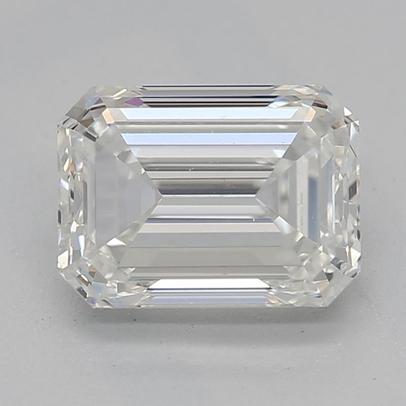 Radiating timeless elegance and sophistication, This exquisite diamond ring features a captivating center stone of emerald diamond weighing 1.3. Graded I and VS2 , this exquisite gem is GIA-certified, ensuring unparalleled quality and authenticity.