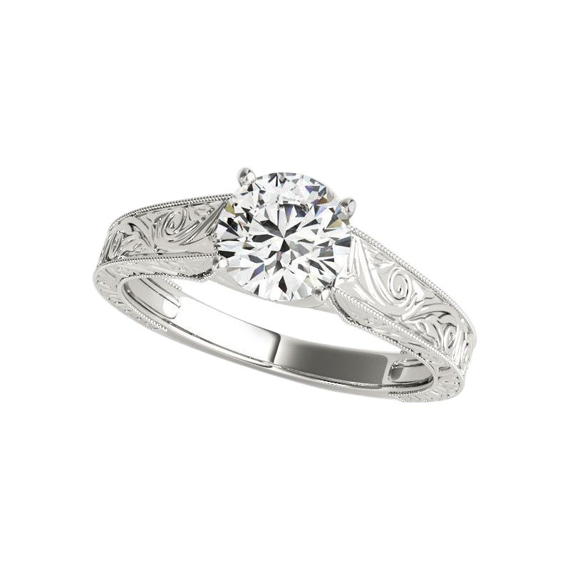 GIA 1,30ct Solitario rotondo intrecciato a traliccio di diamanti in oro bianco