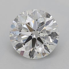 GIA 1.30ct Round Solitaire Tulip Secret Diamond 18K White Gold Diamond Ring