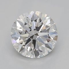 GIA 1.31ct Round Raised Shoulder Vintage Ribbon 18K White Gold Diamond Ring