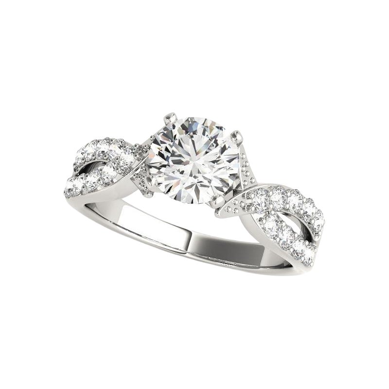 GIA 1,31ct Solitario rotondo Infinity Crossover  Anello con diamante in vendita