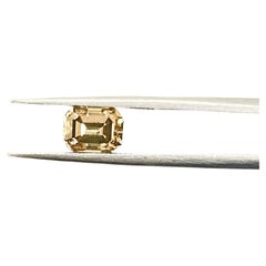 CHIUDI GIA 1,33 Carati Taglio Smeraldo Fancy Yellow Brown Diamante sfuso