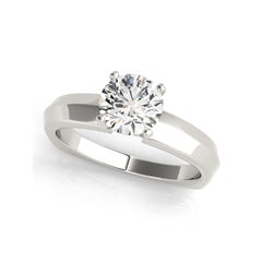 GIA 1.33ct Solitario Redondo Biselado Euro Shank  Anillo de diamantes