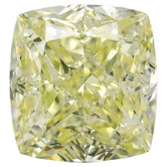 GIA 13.77ct Cushion Fancy Intense Yellow Diamond Loose or Set in Solitaire Ring