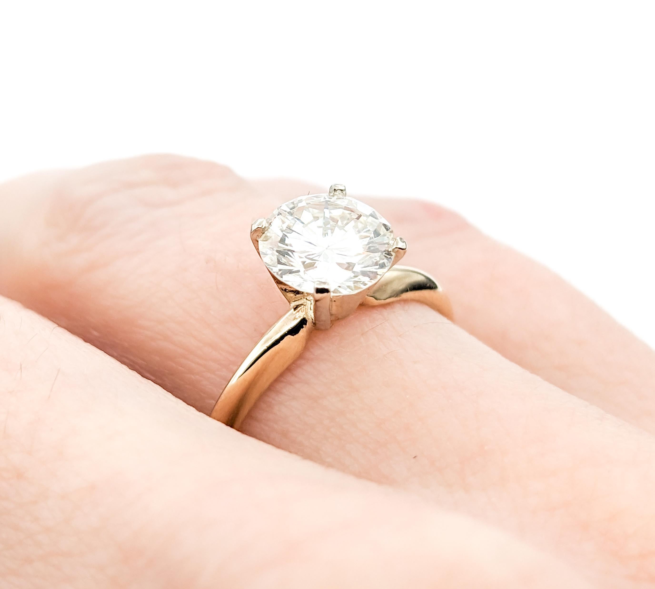 For Sale:  GIA 1.37ct Diamond Engagement Ring In Yellow Gold 5