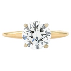 GIA 1.37ct Diamond Engagement Ring In Yellow Gold