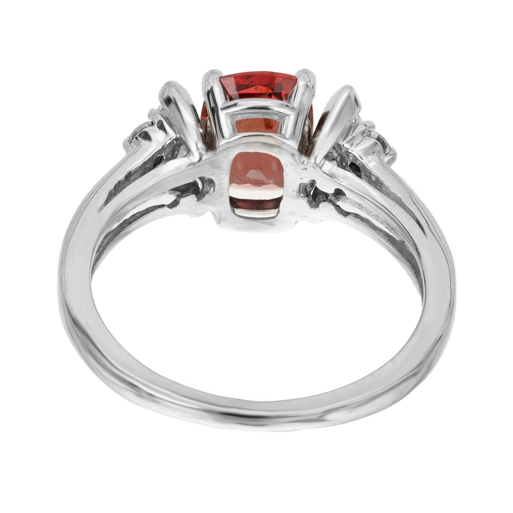 orange stone engagement ring