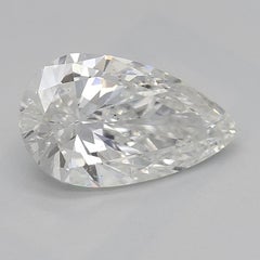 GIA 1.3ct Pear Three-Stone Tapered Baguette  Diamond Ring