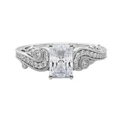 GIA 1,4 Karat Strahlender Drei-Stein-Bypass in geschwungener Form  Diamantring