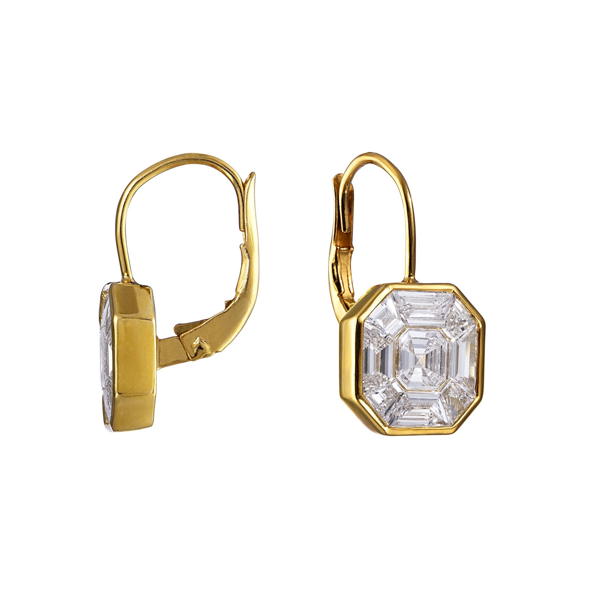 pie cut diamond earrings