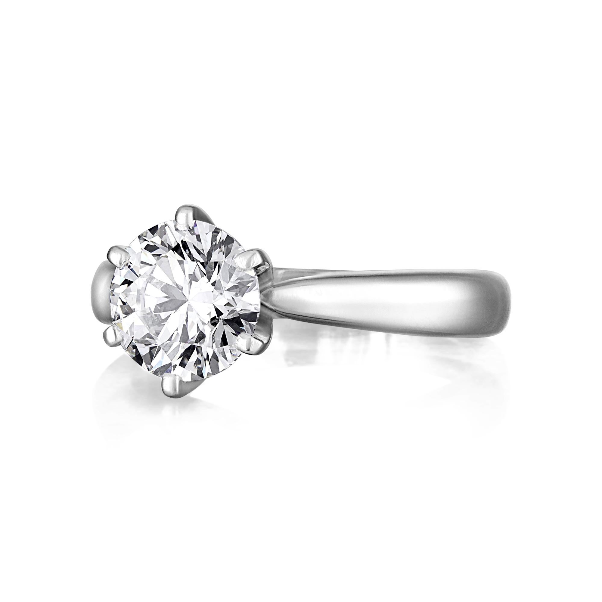 Elegant, Simple and Timeless.. A solitaire engagement ring is famed for its timeless simplicity. 
If you are looking for the perfect ring to tell her how much you love her, look no further. Buy her this exquisite  and the most classic, elegant