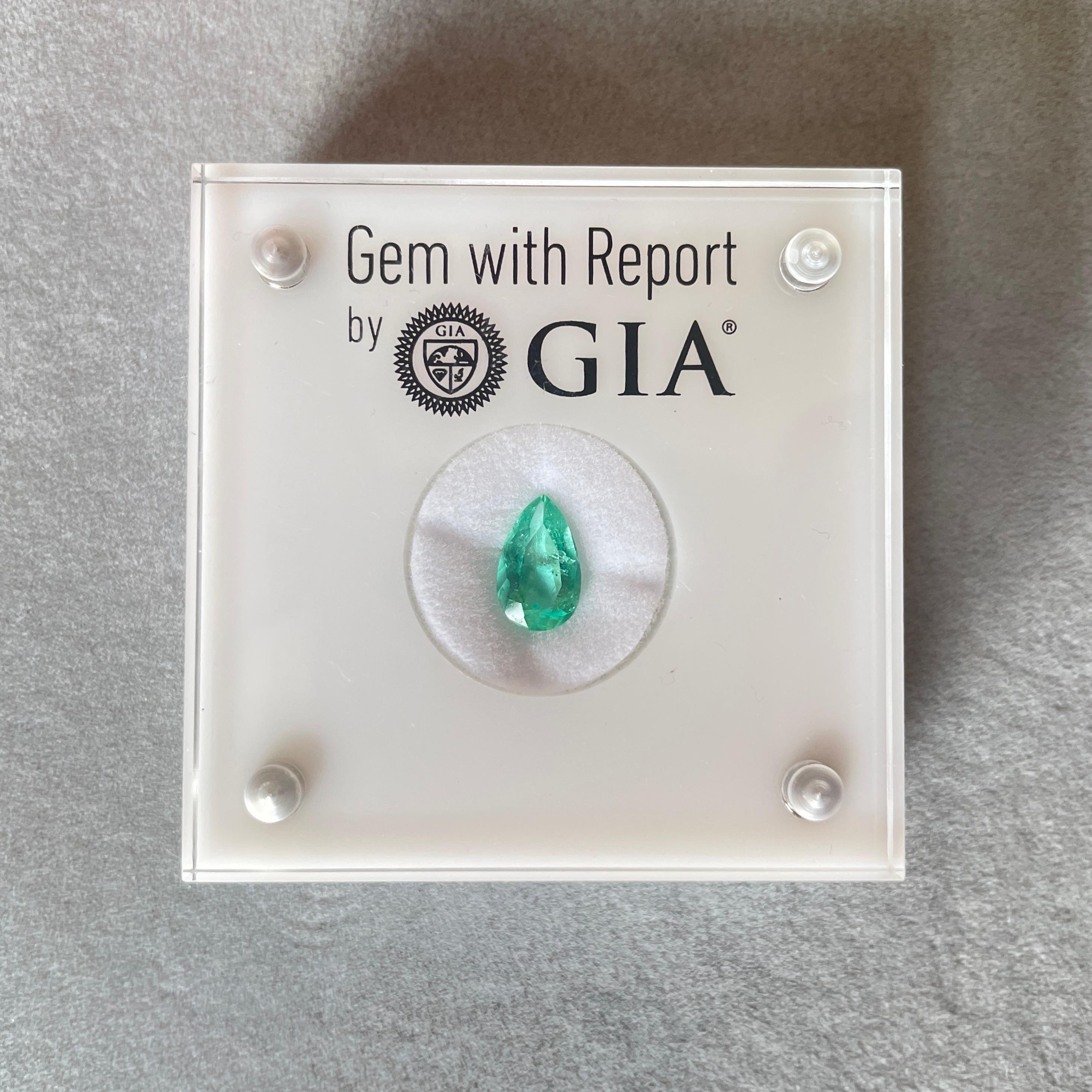 GIA 1,46ct Esmeralda Muzo Colombia -Claridad Mejorada (F2) -(10,15 x 6,29 x 4,36mm) 7