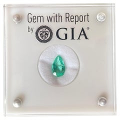 GIA 1.46ct Colombia Muzo Emerald -Clarity Enhanced (F2) -(10.15 x 6.29 x 4.36mm)