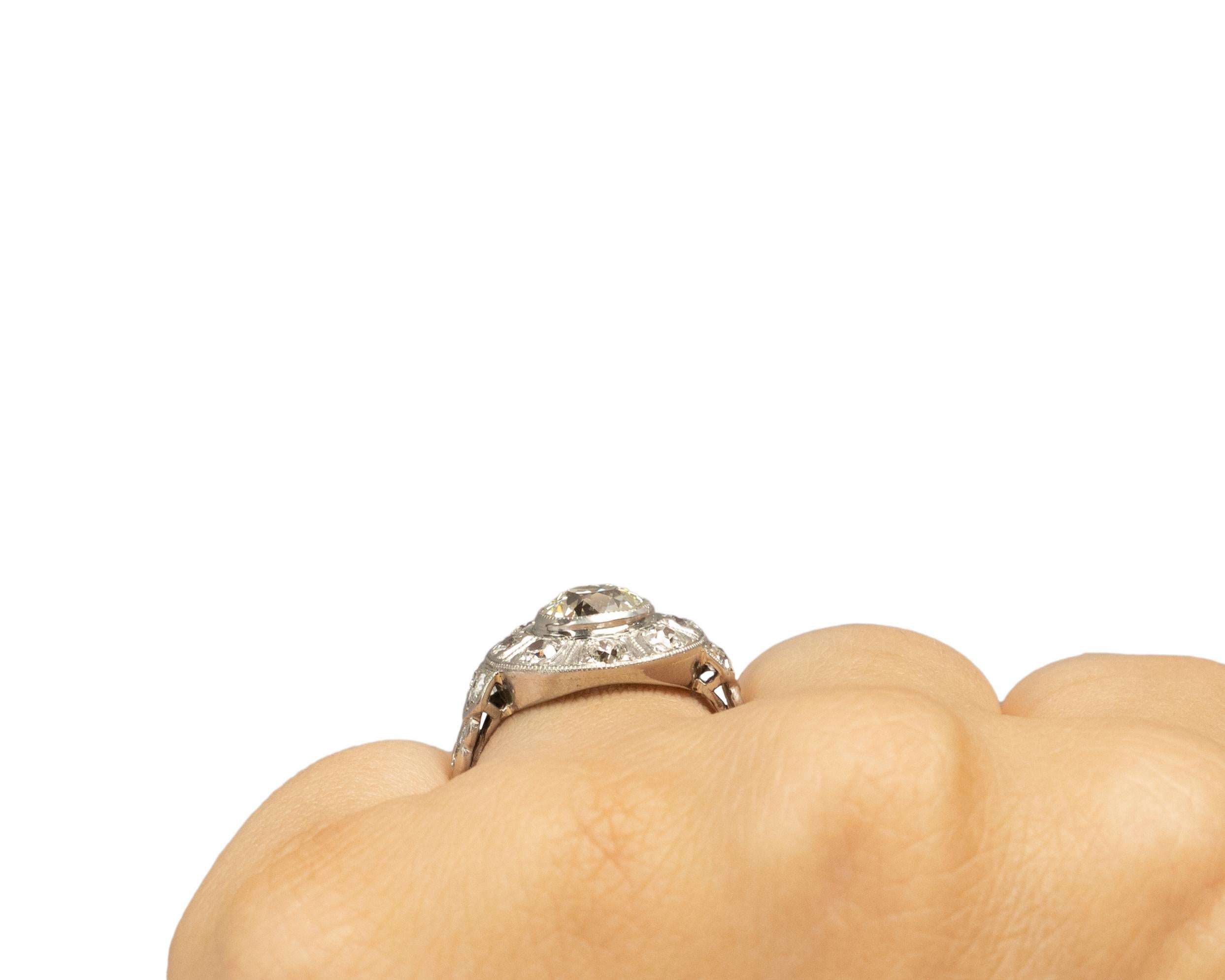 GIA Anillo de compromiso de platino con diamantes Art Decó de 1.49 quilates en venta 1
