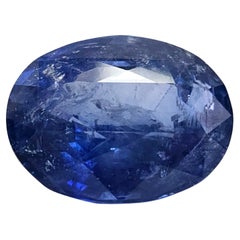 GIA 14.96 Carats Forme Ovale Saphir Bleu Naturel